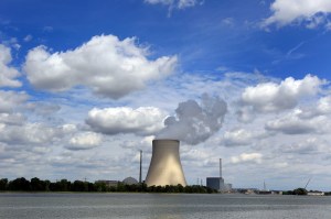 The cooling tower of a nuclear powerplant