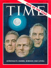 TIME's Jan. 3, 1969 issue, showing Men of the Year Apollo 8 astronauts William A. Anders, Frank Borman and Jim Lovell.