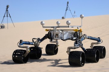 Curiosity is carrying the most advanced payload of scientific gear ever used on Mars' surface, a payload more than 10 times as massive as those of earlier Mars rovers. Its assignment: investigate whether conditions have been favorable for microbial life and for preserving clues in the rocks about possible past life. Here, an engineering model of the Curiosity rover is tested in the Dumont Dunes near Baker, Calif., on May 10, 2012.