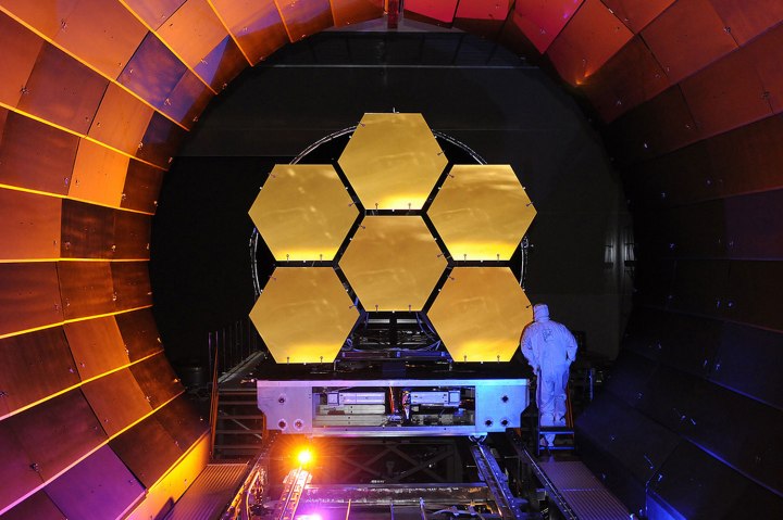 The flight mirrors for the James Webb Space Telescope undergo cryogenic testing at NASA Marshall.