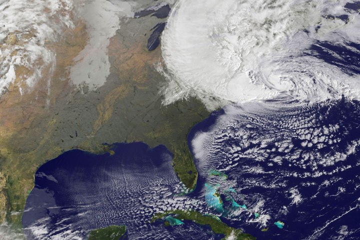 Satellite View of Hurricane Sandy on Oct. 29