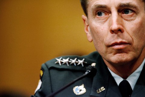 image: Gen. David Petraeus testifies before the Senate Armed Services Committe on Capitol Hill in Washington, April 8, 2008.