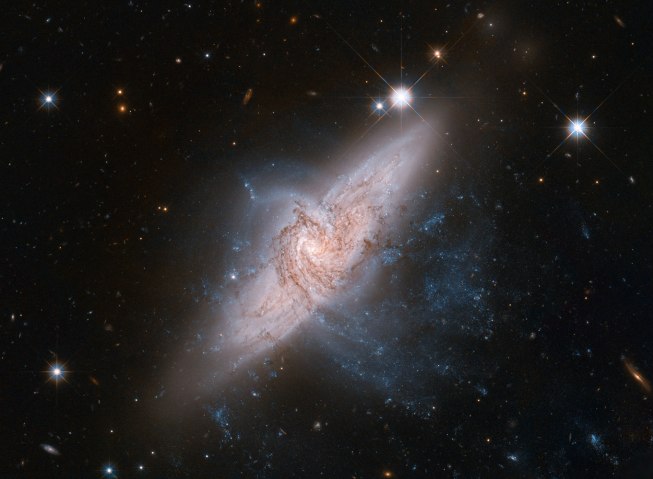 Overlapping galaxies called NGC 3314