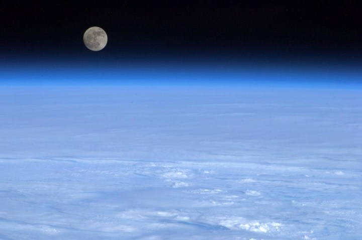 The Moon Above Earth