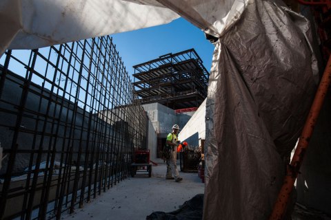 The construction site of Mercy Hospital Joplin, in Joplin, Mo., on Feb. 4, 2013.