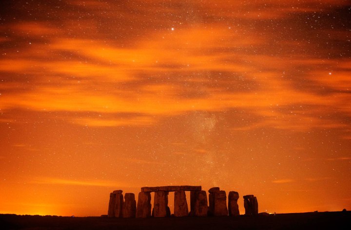 The annual Perseid meteor shower above Stonehenge in Salisbury Plain, southern England, on  Aug. 13, 2013.