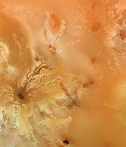 Io, Jupiter's innermost Galilean satellite, taken by Voyager 1 on the morning of March 5, 1979.
