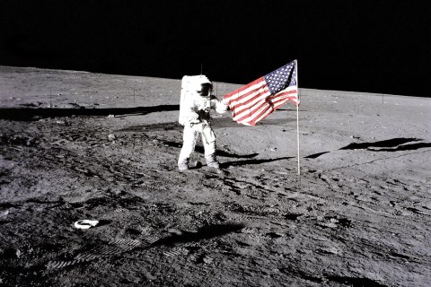 U.S. Flag On The Moon