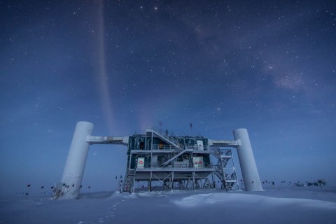 The IceCube Laboratory at the Amundsen-Scott South Pole Station, in Antarctica.