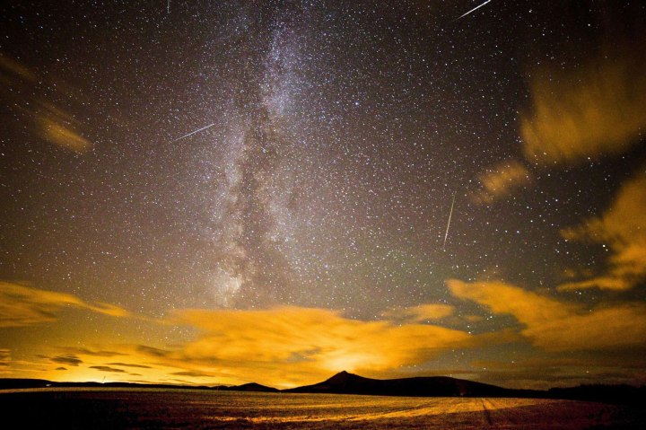 The annual Perseid meteor shower at Chapel of Garioch, near Aberdeen, Scotland, on Aug. 12, 2013.