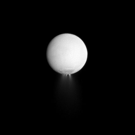 Enceladus, Cassini, Dec. 25, 2009.