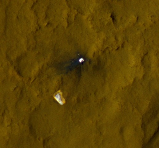 The parachute and back shell that helped deliver NASA's Curiosity rove