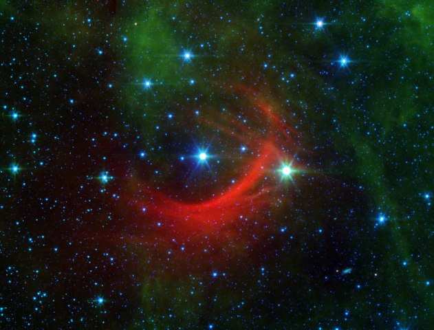 The Kappa Cassiopeiae star, or the HD 2905, taken from NASA's Spitzer Space Telescope (SST) on space, released on Feb. 22, 2014.